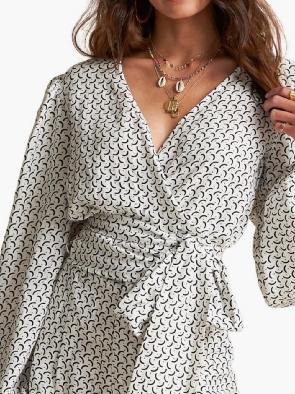 New Billabong X Sincerely Jules Wrapped In Love Linen Blend Top